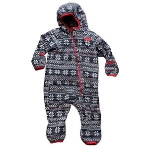 The North Face Baby Toddler‎ Snowsuit Fleece Lined Hooded One Piece, 12-18 month